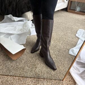 Larroude Dark Brown Heeled Boots